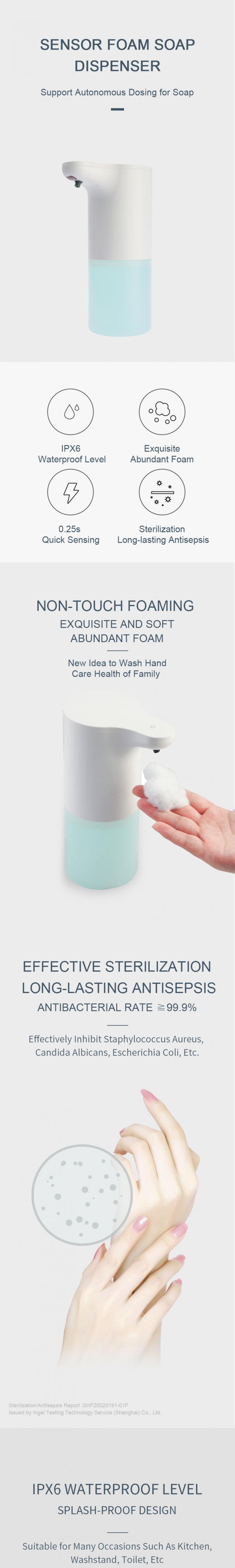Distribuidor automático de formação de espuma líquido customizável do Sanitizer da mão do sensor touchless do sabão do álcool do pulverizador do OEM de ROHS