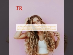 240*320 Resolução Perucas de cabelo humano encaracolado com material laminado e Serviços OED e ODM