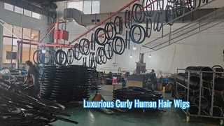 Perucas de cabelo humano encaracolado premium com aparência natural