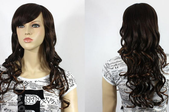 Polegadas humanas encaracolados brasileiras do produto químico das perucas 12 - 30 do cabelo de 100% livre