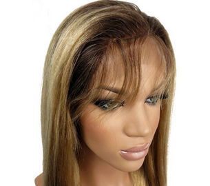 peruca reta do cabelo humano de Glueless da onda fraca da categoria 7A para mulheres negras