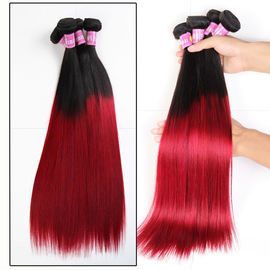 O cabelo brasileiro macio 1B/cabelo reto vermelho 3 do Virgin de 7A Ombre de Ombre empacota para o adulto
